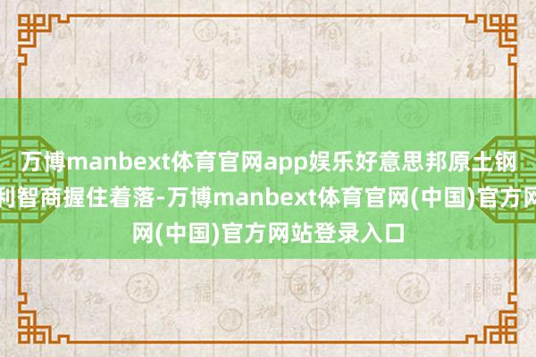 万博manbext体育官网app娱乐好意思邦原土钢铁公司的盈利智商握住着落-万博manbext体育官网(中国)官方网站登录入口