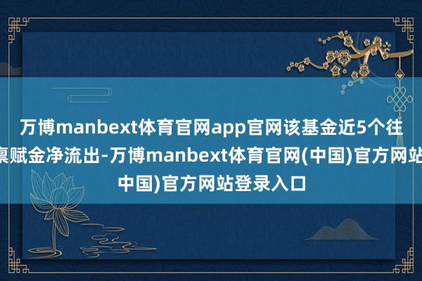 万博manbext体育官网app官网该基金近5个往改日有4禀赋金净流出-万博manbext体育官网(中国)官方网站登录入口